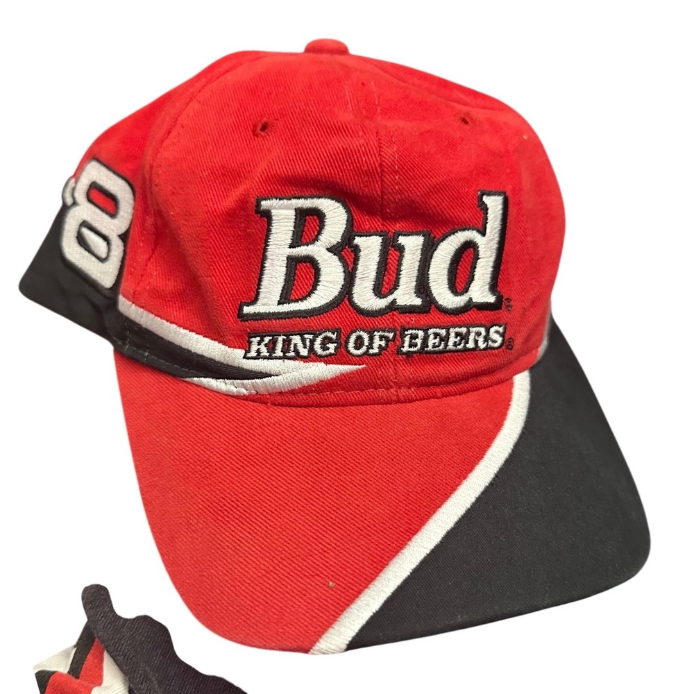 Vintage Dale Earnhardt Jr Budweiser NASCAR Hat‎ Chase Authentics Snapback Red